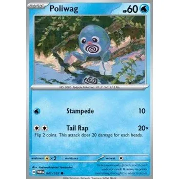 Sběratelská karetní hra Pokémon TWM 041/167 Poliwag - Twilight Masquerade Stav: Near Mint, Verze: REVERSE HOLO