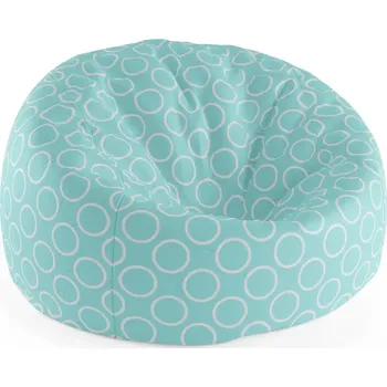 Sedací pytel Sablio Sedací vak Cocoon Bílé kruhy - 75 x 45 x 35 cm