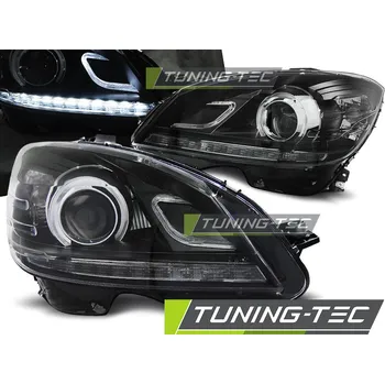 Přední světlomet Tuning-Tec Přední čirá LED světla Mercedes Benz C W204 (2007 - 2011) - černé