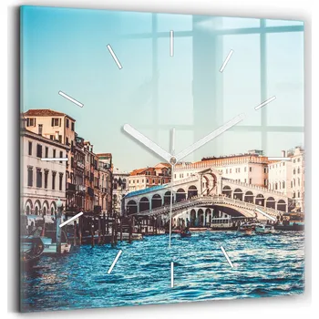 Hodiny Nástěnné hodiny Wallfluent modré 30 cm