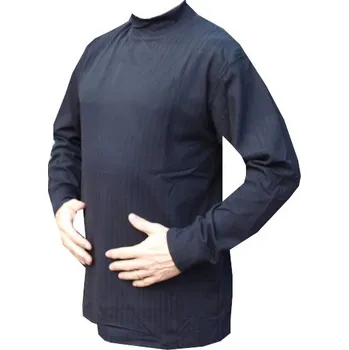 Pánské tričko xcena Ttičko se stojáčkem vyteplené černé Velikost: XXXL