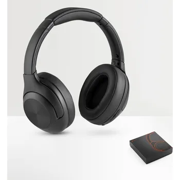 Sluchátka MELODY. Bezdrátová PU sluchátka s přenosem BT 5'0 - Černá