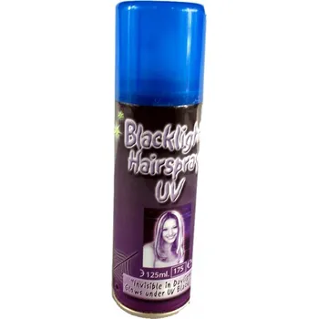 Stylingový přípravek Party sprej na vlasy Magic UV, 125 ml, reagující na UV světlo (svítí pod UV lampou).