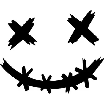 Samolepicí dekorace na vozidlo Samolepka úsměv na auto a motorku, tuning nálepka (5853)