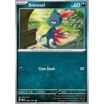 Volný čas Pokémon PRE 061/131 Sneasel - Prismatic Evolutions Stav: Near Mint, Verze: NORMAL