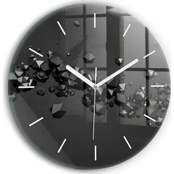Hodiny Nástěnné hodiny Wallfluente černé 30 cm