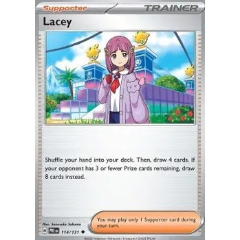 Volný čas Pokémon PRE 114/131 Lacey - Prismatic Evolutions Stav: Near Mint, Verze: NORMAL