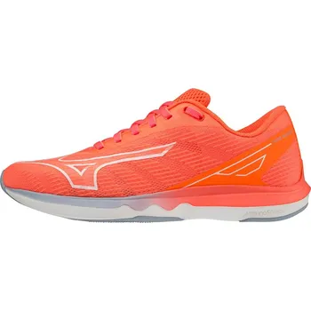 Dámská běžecká obuv Boty Mizuno WAVE SHADOW 5 Neon Flame White Blue Blizzard Velikost: 36.5