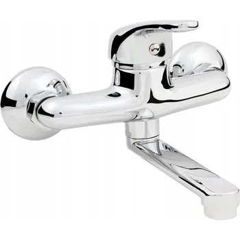 Vodovodní baterie Umyvadlová baterie nástěnná Hydroland Joker stříbrná B292