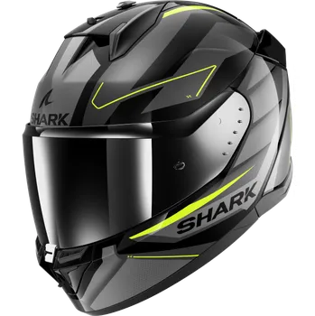 Helma na motorku Shark d-skwal 3 sizler barva černá/matná/šedá/žlutá, velikost m(57-58)