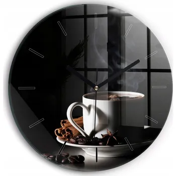 Hodiny Nástěnné hodiny Kulatý Dekorativní Klasické Kuchyňské šálek Kávy průměr 30cm