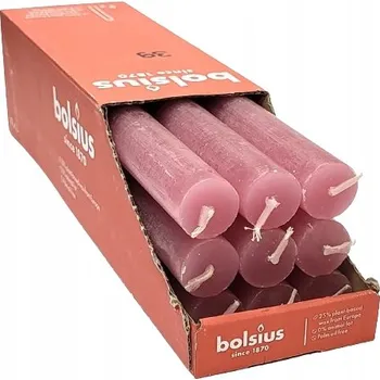 Svíčka Dekorativní parafinová svíčka bez vůně Bolsius 9 ks