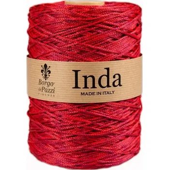 Příze Borgo de Pazzi Inda 16 Červený melír (Špagátová příze Inda 16)