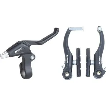 Brzda na kolo Brzdové čelisti + páky PRO-T V-brake dural EVO černá