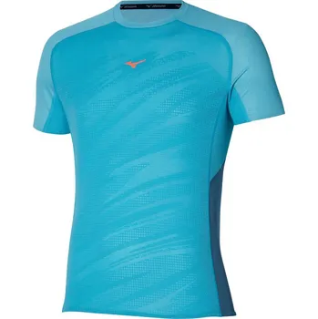 Pánské Triko Mizuno Aero Tee Maui Blue Velikost: XXL