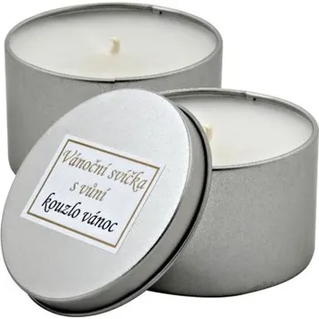 Svíčka Rentex Aromasvíčka v stříbrné plechové doze 2 ks Kouzlo vánoc