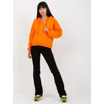Oranžová mikina s výstřihem RV-BL-7998.71P-orange Velikost: S/M