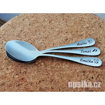 Stolování u Psíka Čajová lžička se jménem - vlastní text v ceně 1 ks Volba symbolu: Bez symbolu