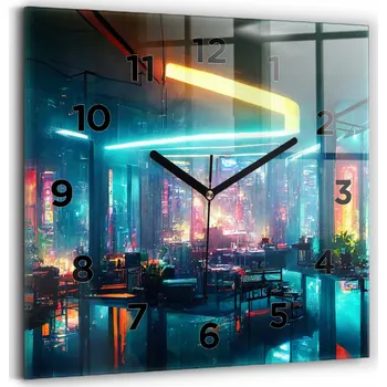 Hodiny Nástěnné hodiny Wallfluent modré 30 cm