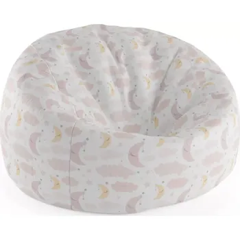 Sedací pytel Sablio Sedací vak Cocoon Měsíčky a obláčky - 75 x 45 x 35 cm