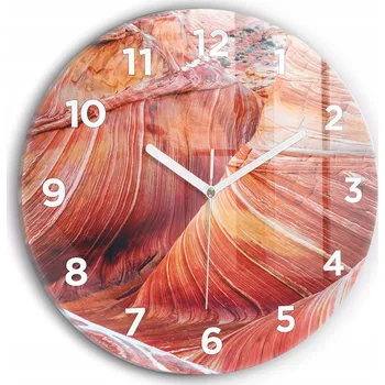 Hodiny Skleněné nástěnné hodiny do kanceláře s motivem malebného Velkého kaňonu fi30 cm