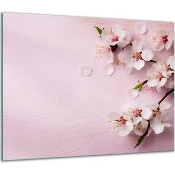 Obraz SKLENĚNÁ OCHRANNÁ DESKA NA SPORÁK 60x52 KVĚTINY