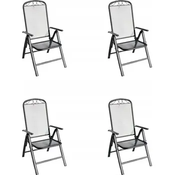 Zahradní židle IWHOME kovová šedá