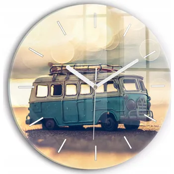 Hodiny Nástěnné hodiny Wallfluente žluté 30 cm