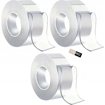 Lepicí páska 3x Nano oboustranná montážní páska 2m voděodolná průhledná silná 20 mm