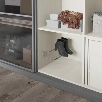 úložný prostor na hračky Držák drátěný na boty STARAX chrom stavitelný 820-1100x200x95mm S-6112-C