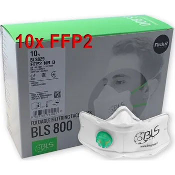 respirátor 10x Respirátor BLS FlickIt 829 FFP2 NR D - proti prachům, kouřům, aerosolům