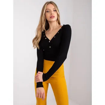 Dámské tričko Černé dámské tričko s výstřihem RV-BZ-7439.18-black Velikost: M