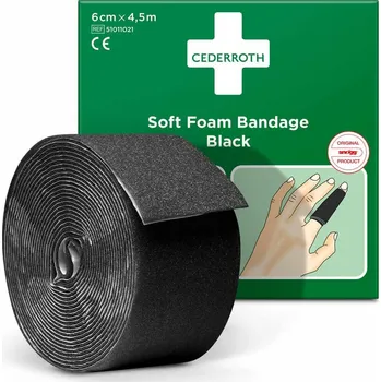 Náplast Lepicí páska Cederroth trhací/řezatelná, 6 cm x 4,5 m, černá