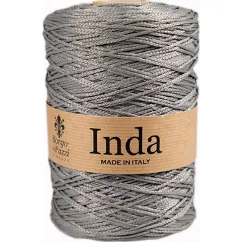Příze Borgo de Pazzi Inda 7 Šedá (Špagátová příze Inda 7 Grigio)