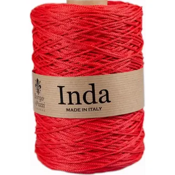 Příze Borgo de Pazzi Inda 8 Jasně červená (Špagátová příze Inda 8)