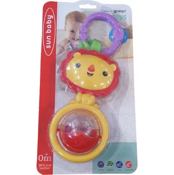 Chrastítko Lev s koulí +0m 23cm SUN BABY