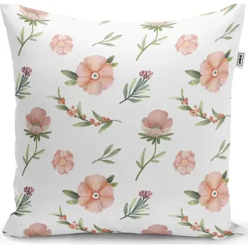 Polštář Dekorační polštář Malované květy - Sablio - 40x40 cm