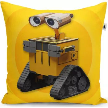 Polštář Dekorační polštář Wall-E robot Žlutý - Sablio - 50x50 cm