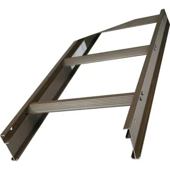 Střešní žebřík hliníkový, Hnědá > 7 stupnic, šířka 350 mm, délka 1950 mm