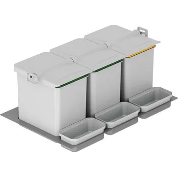 Nábytkové kování Vložka s odpadkovými koši STARAX 800mm-740-705x490-415x330mm 3x16 L+3x1 L S-2556-G*