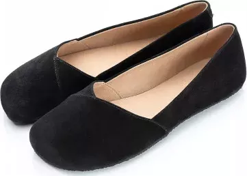 Shapen barefoot balerínky Peony suede black 41