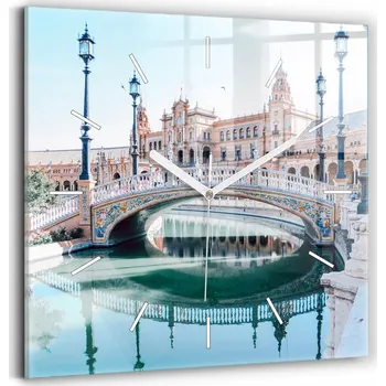 Hodiny Nástěnné hodiny Wallfluent modré 30 cm