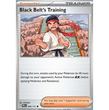 Pokémon PRE 098/131 Black Belt's Training - Prismatic Evolutions Stav: Near Mint, Verze: REVERSE HOLO
