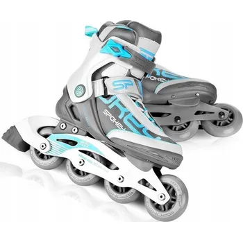 Kolečkové brusle Brusle 2v1 Spokey Prime Pro vel. 38 tyrkysové a bílé
