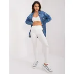 Bílé žebrované legíny EM-LG-725.11-white Velikost: ONE SIZE