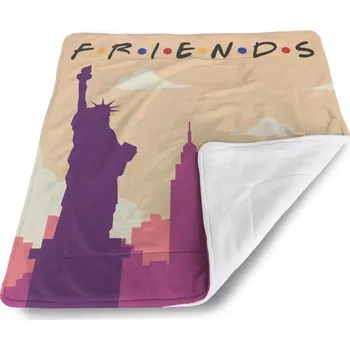 deka Sablio Dětská deka pro miminko Seriál Přátelé FRIENDS Socha Svobody - 80x100 cm
