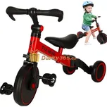 Dětská tříkolka balanční 3v1 s pedály Trike Fix Mini červená