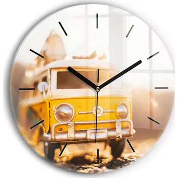 Hodiny Nástěnné hodiny Wallfluente žluté 30 cm