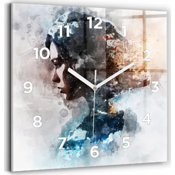 Hodiny Nástěnné hodiny Wallfluent modré 30 cm