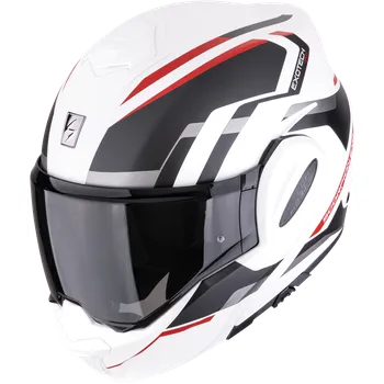 Helma na motorku Scorpion exo-tech evo furio matná bílo/černo/červená xs